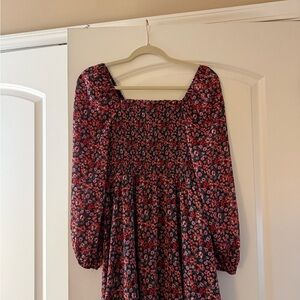 Miami Black and Red Floral Dress